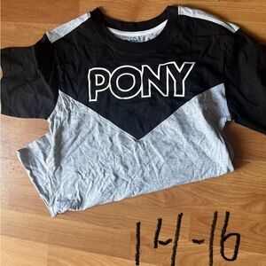 Pony Black and Gray T-Shirt